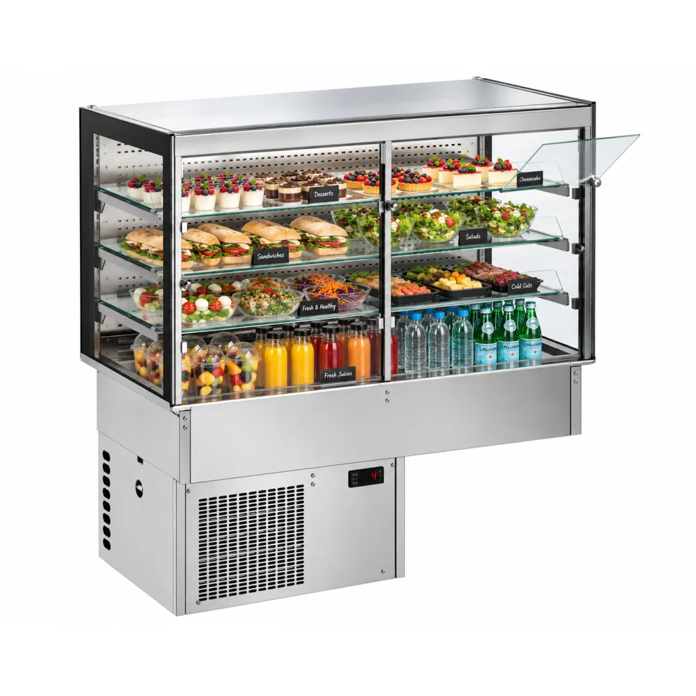 Vitrine réfrigérée WALL TYPE 2 GN1/1 DROP-IN DDRVC7-W-CP-3-2