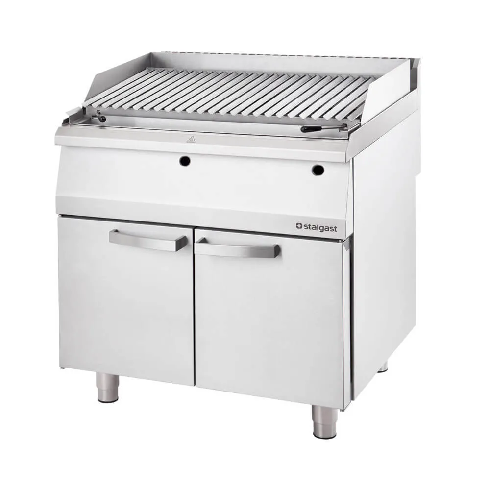 Grill professionnel à gaz Stalgast 9733030 avec pierres de lave 16 kW
