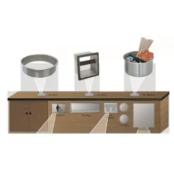 Mobilier et organiseurs pour le confort des clients