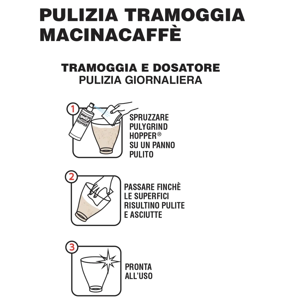 Nettoyant pour trémie de moulin à café