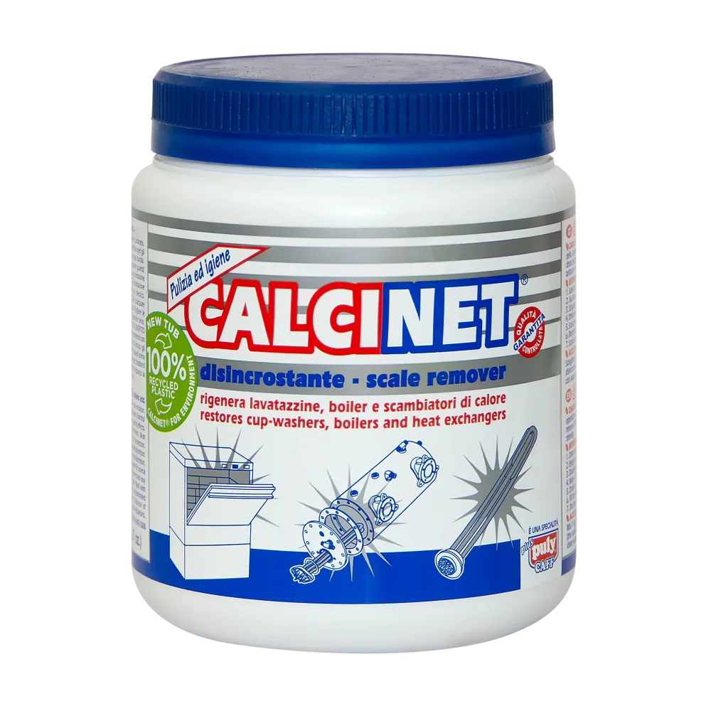Poudre de détartrage et de nettoyage pour machines à café, bouilloires et lave-linge Calcinet Disincrostante