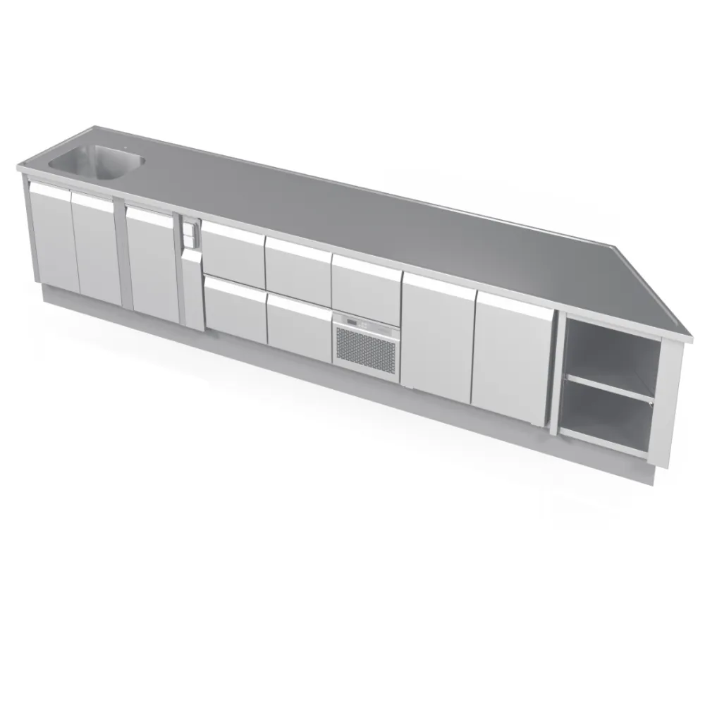 Table de travail - réfrigérateur avec évier  NN40