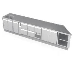 Table de travail - réfrigérateur avec évier  NN40