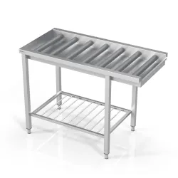 Table à rouleaux avec grille en dessous 800