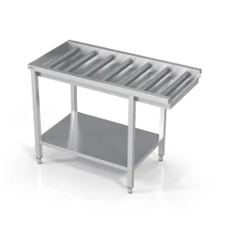 Table à rouleaux avec étagère 1400