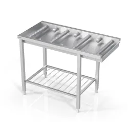 Table avec des petits et gros rouleaux 1100