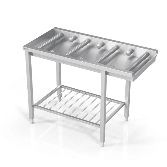 Table avec grille et petits rouleaux