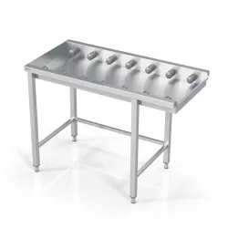 Table avec des petits rouleaux 1100