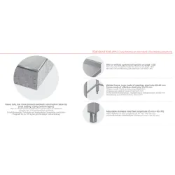 Table en métal avec plateau 1000
