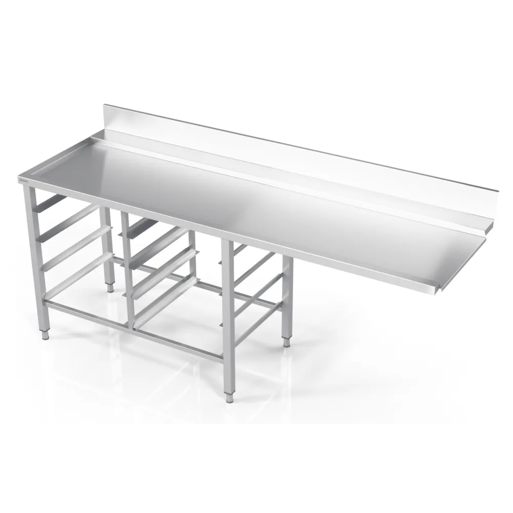 Table en métal après lavage avec 8 tiroirs en dessous 2000