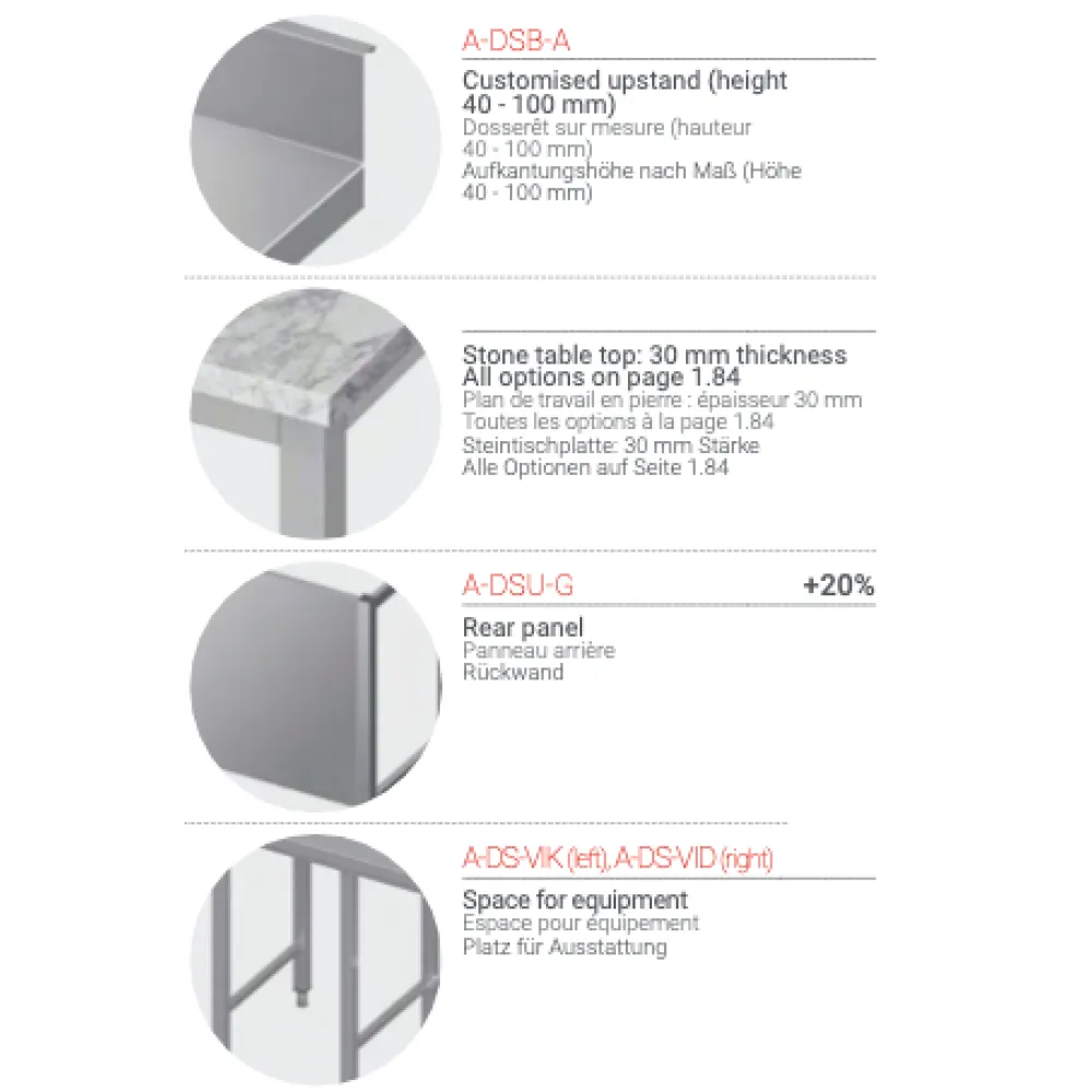 Table en métal sans tablette 400