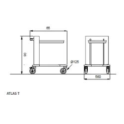 CHARIOT DISTRIBUTEUR DE PLATEAUX CHAUFFANTS ATLAS T