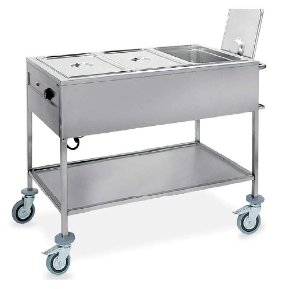 CHARIOT THERMIQUE BAIN MARIE EN ACIER INOXYDABLE CAPRICORNO 3 GN1/1