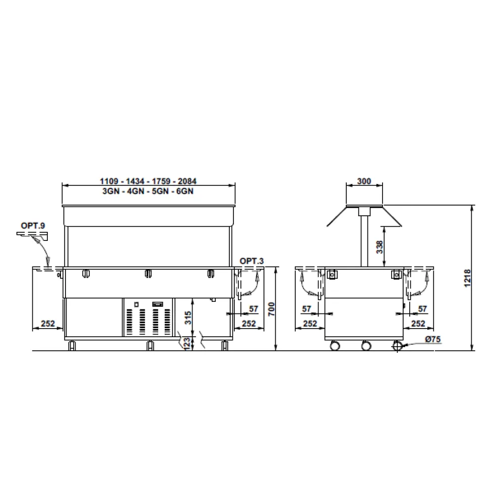 BUFFET RÉFRIGÉRÉ HAPPY 6R