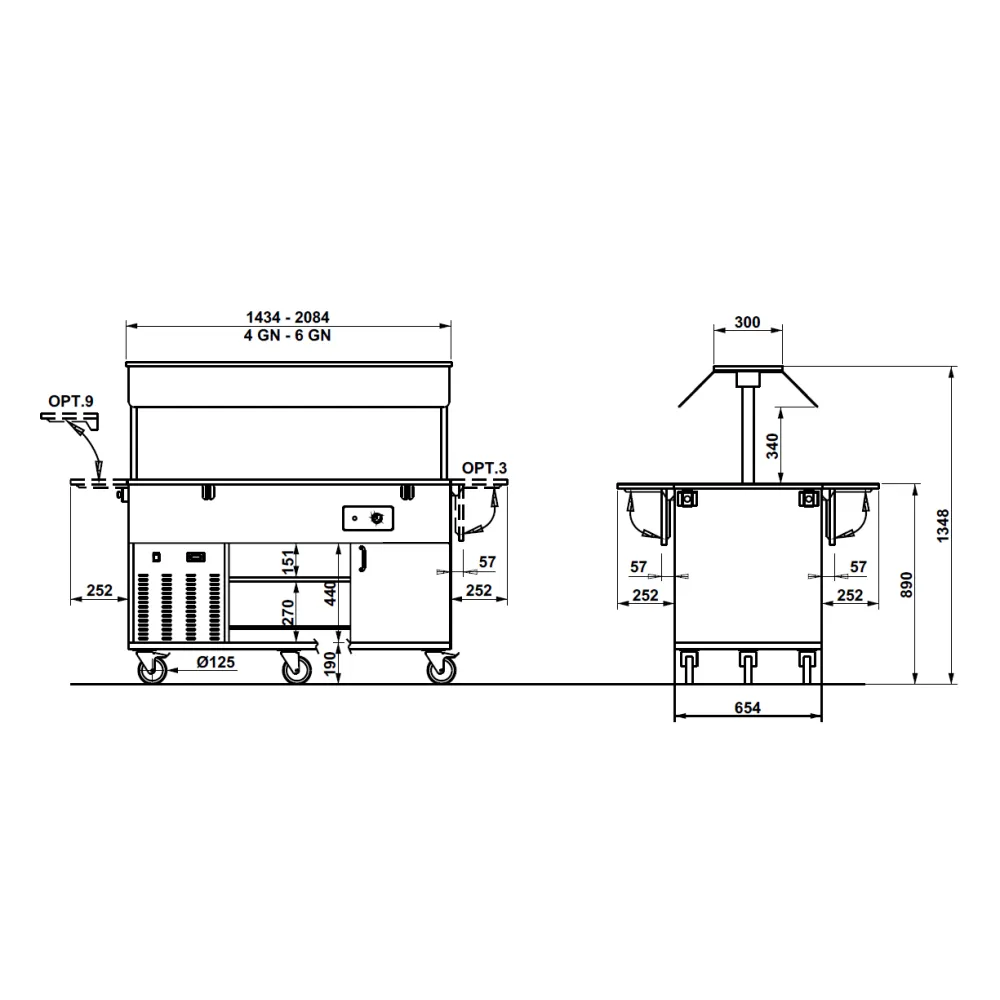 BUFFET CHAUD/FROID HEKO 6 MIX