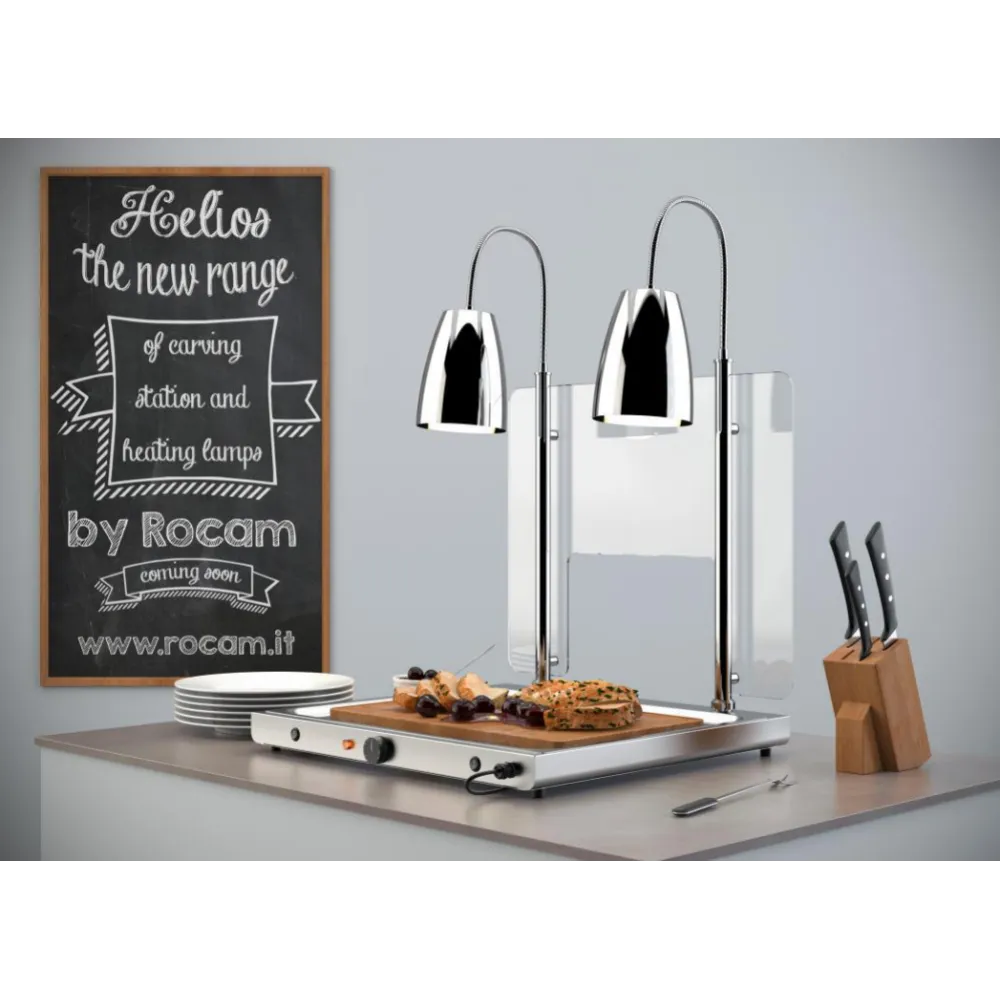 SURFACE CHAUFFANTE AVEC 2 LAMPES INFRAROUGES HELIOS 2/1 PASS FIX P2