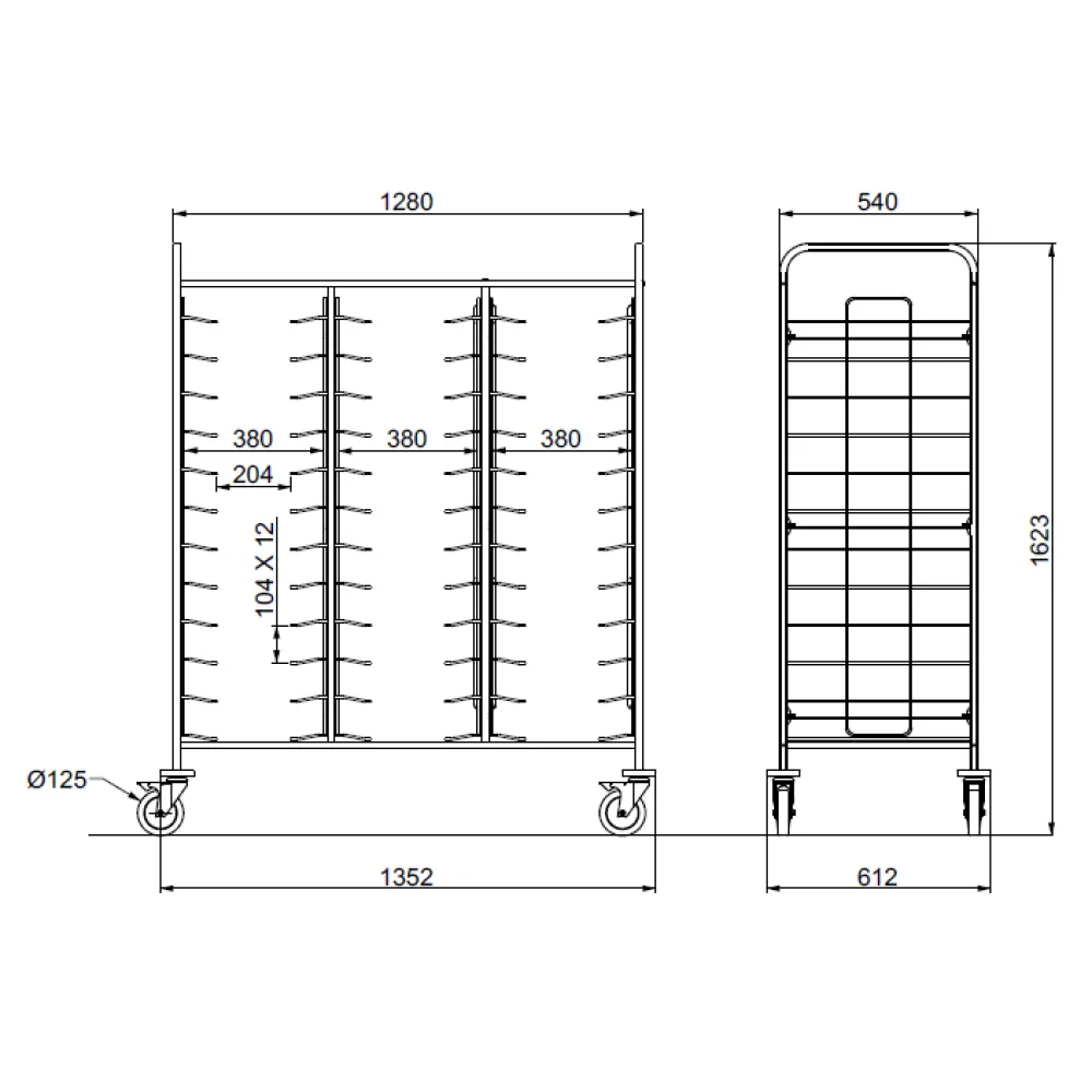 PORTE-PLATEAUX TRAY 36