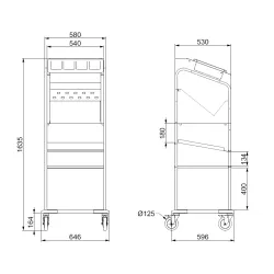 MODULE COUVERTS, PLATEAU, VERRES ET PAIN OMNIA PP-TRP