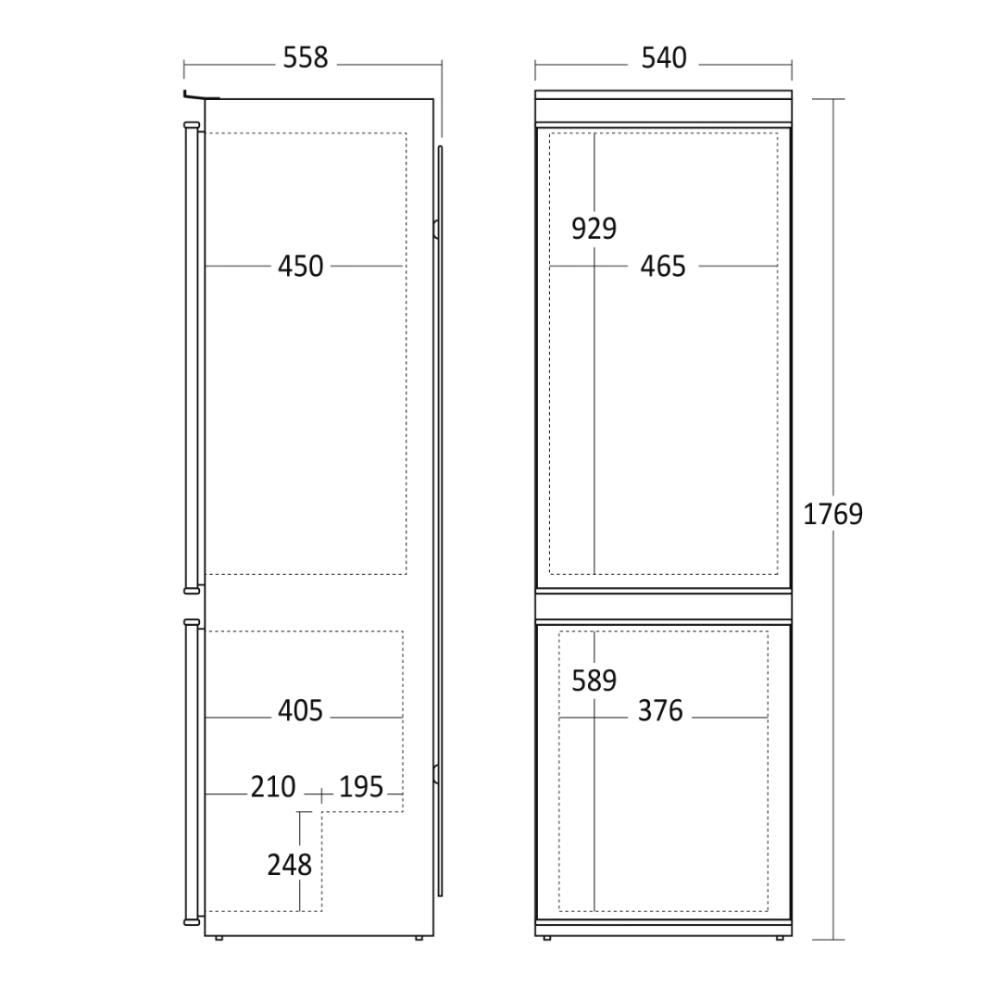 Réfrigérateur encastrable BIC 336 W