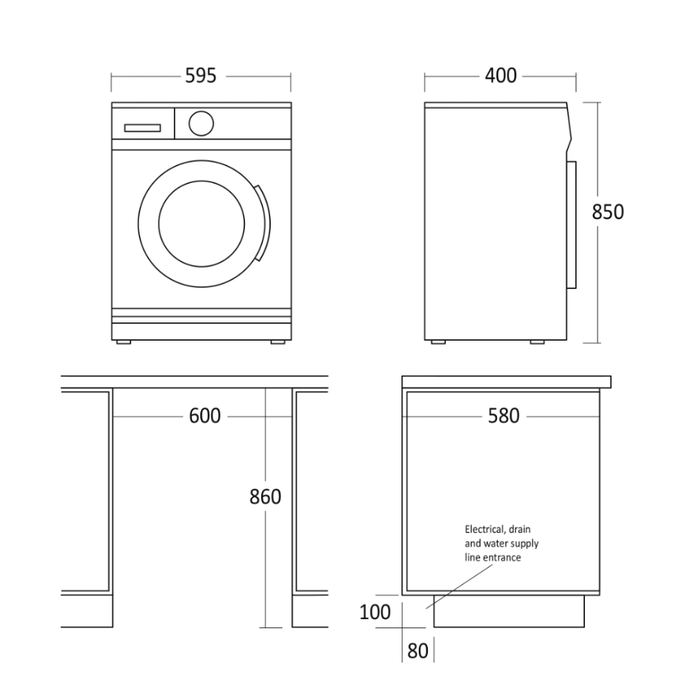 Machine à laver WAH 1506 W