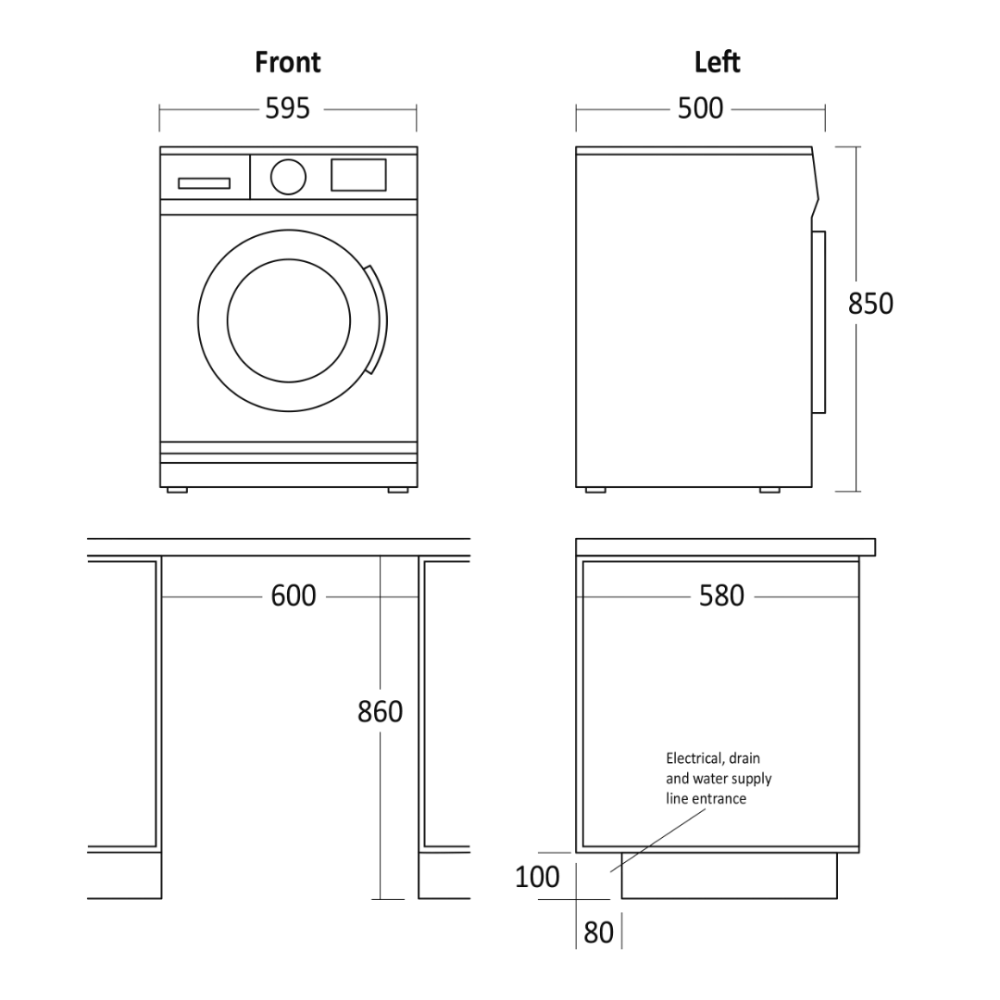 Washing + dryer machine WAD 3815 W