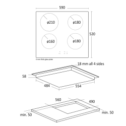 Induction stove hob IKP 60