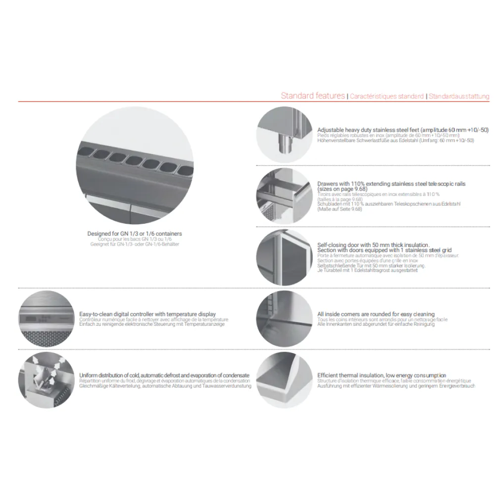 Saladette сounter P230 1300 mm
