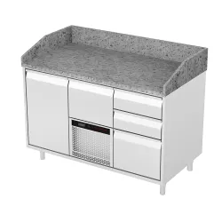 Comptoir de refroidissement avec plateau en granite P240 1300 mm