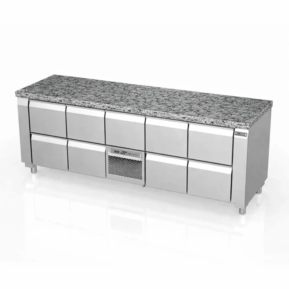 Comptoir de refroidissement avec plateau en granit 2130 mm P414