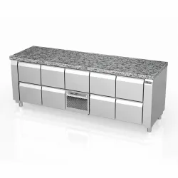 Comptoir de refroidissement avec plateau en granit 2130 mm P414