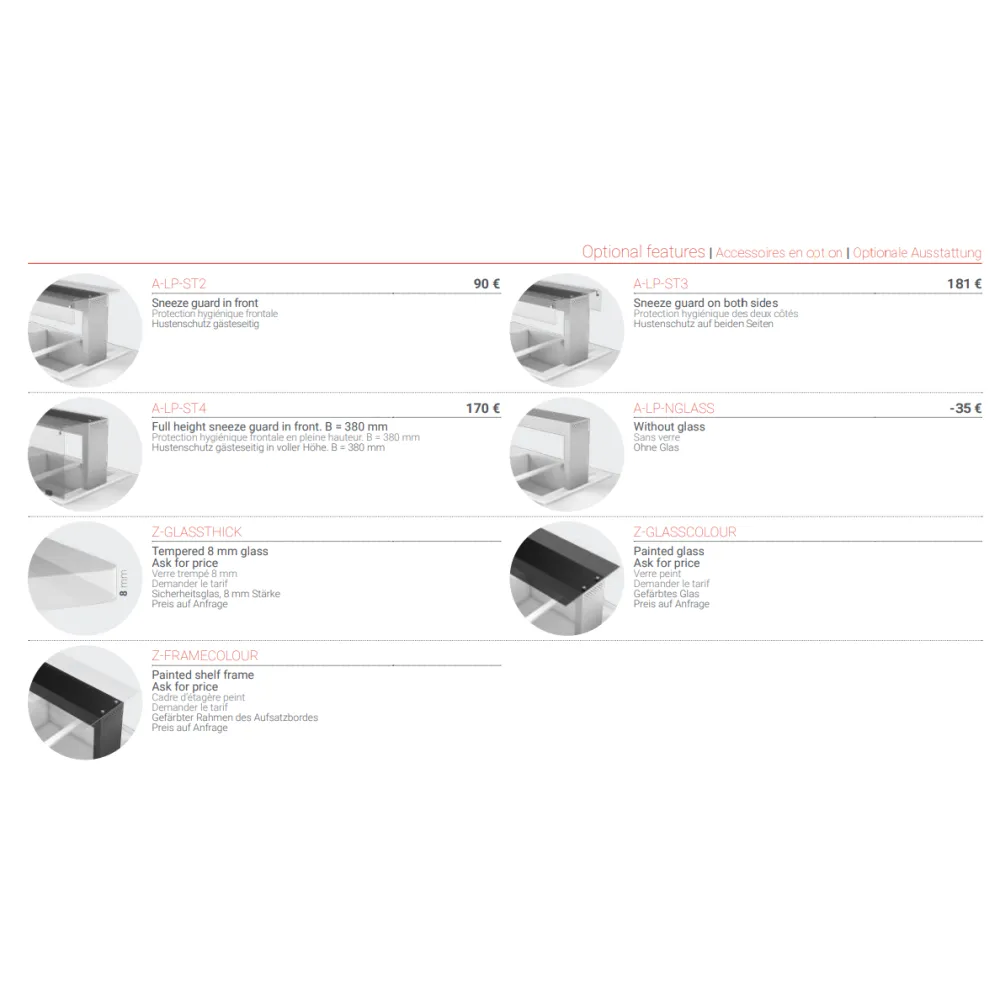 Étagère chauffante pour buffet 743 mm