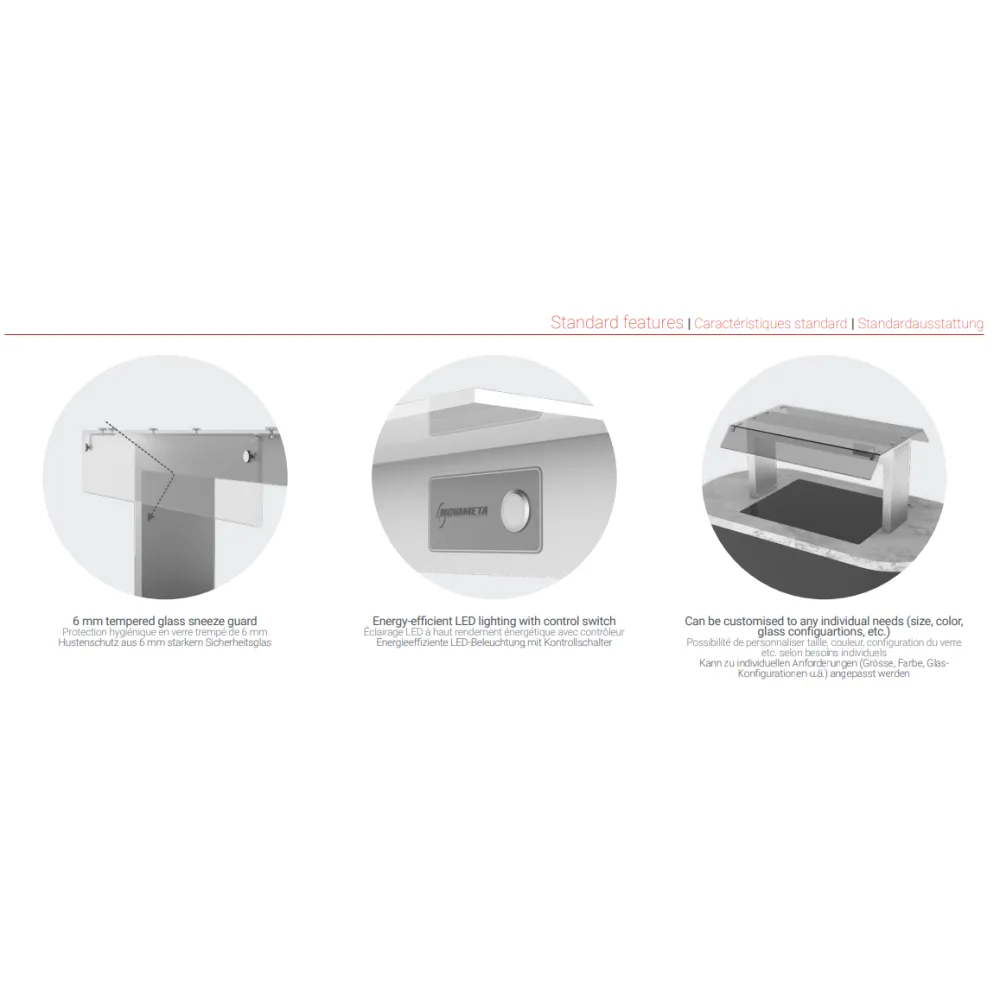 Étagère de buffet avec éclairage LED 743 mm