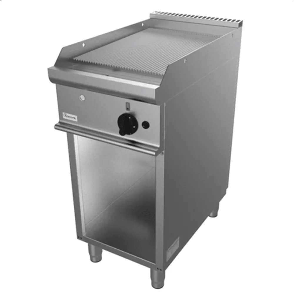Surface de grill rainurée à gaz avec armoire neutre EASY 700 E7/KTG1BARK