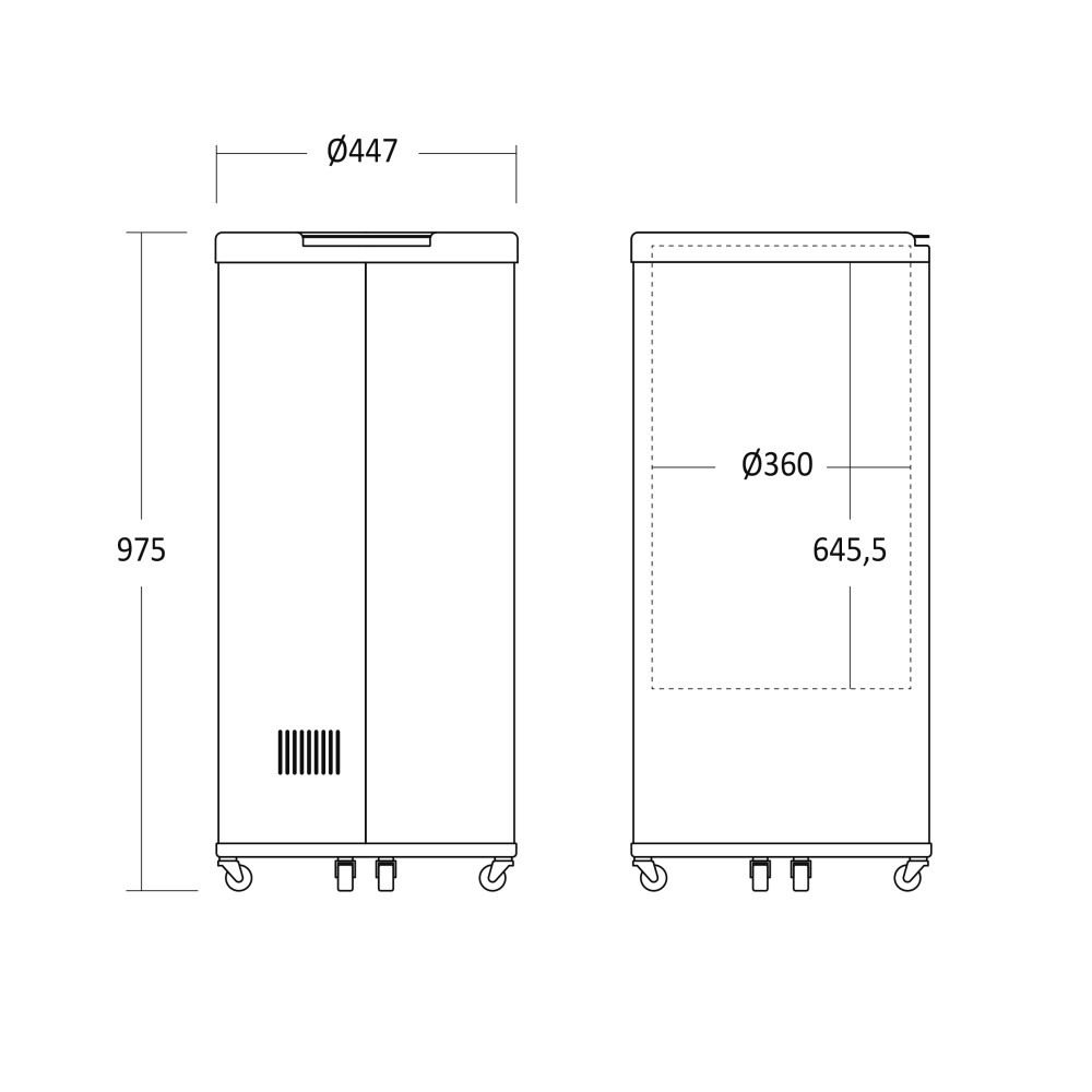 Vitrine réfrigérée à impulsion SCANDOMESTIC Impulse 61 L noire