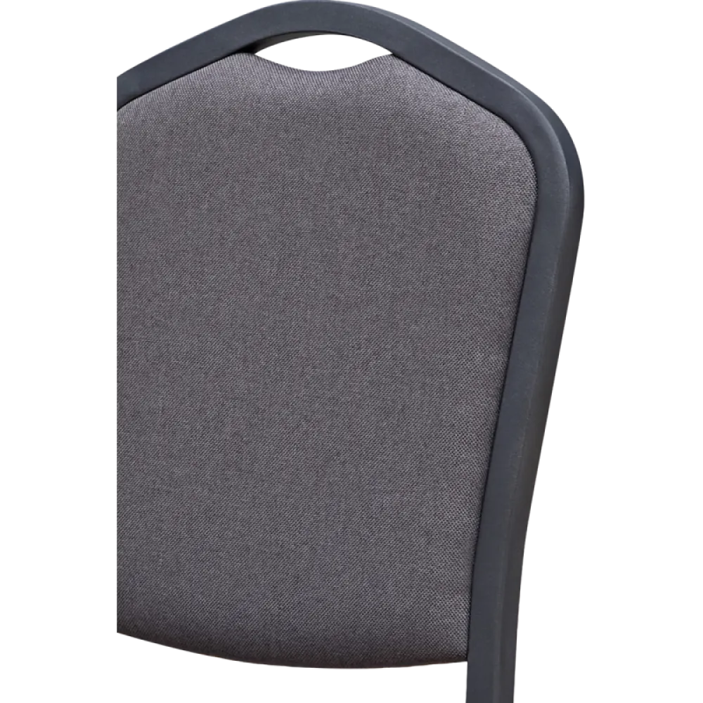 Chaise de banquet empilable TANGO en acier gris foncé
