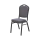 Chaise de banquet empilable TANGO en acier gris foncé