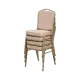 Chaise de banquet empilable ES 314 beige et champagne gold