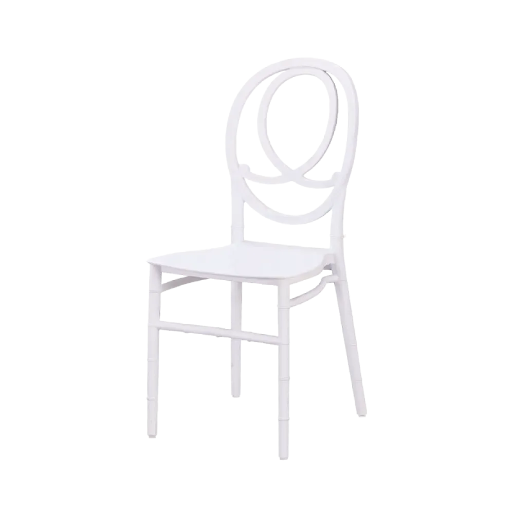 Chaise PHOENIX SIMPLE blanche en polypropylène empilable