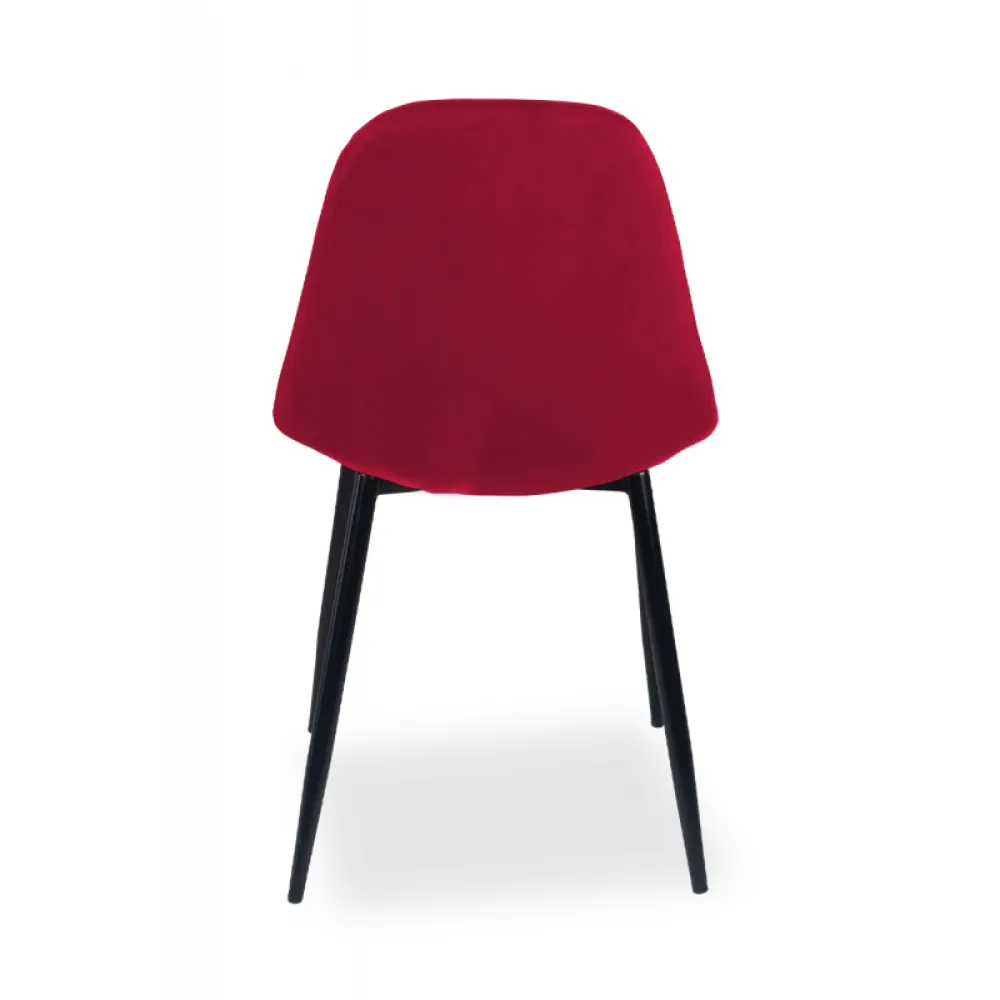Chaise professionnelle velours rouge BELLA MILANO