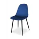 Chaise professionnelle BELLA MILANO en velours bleu nuit
