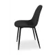 Chaise professionnelle velours BELLA MILANO noire