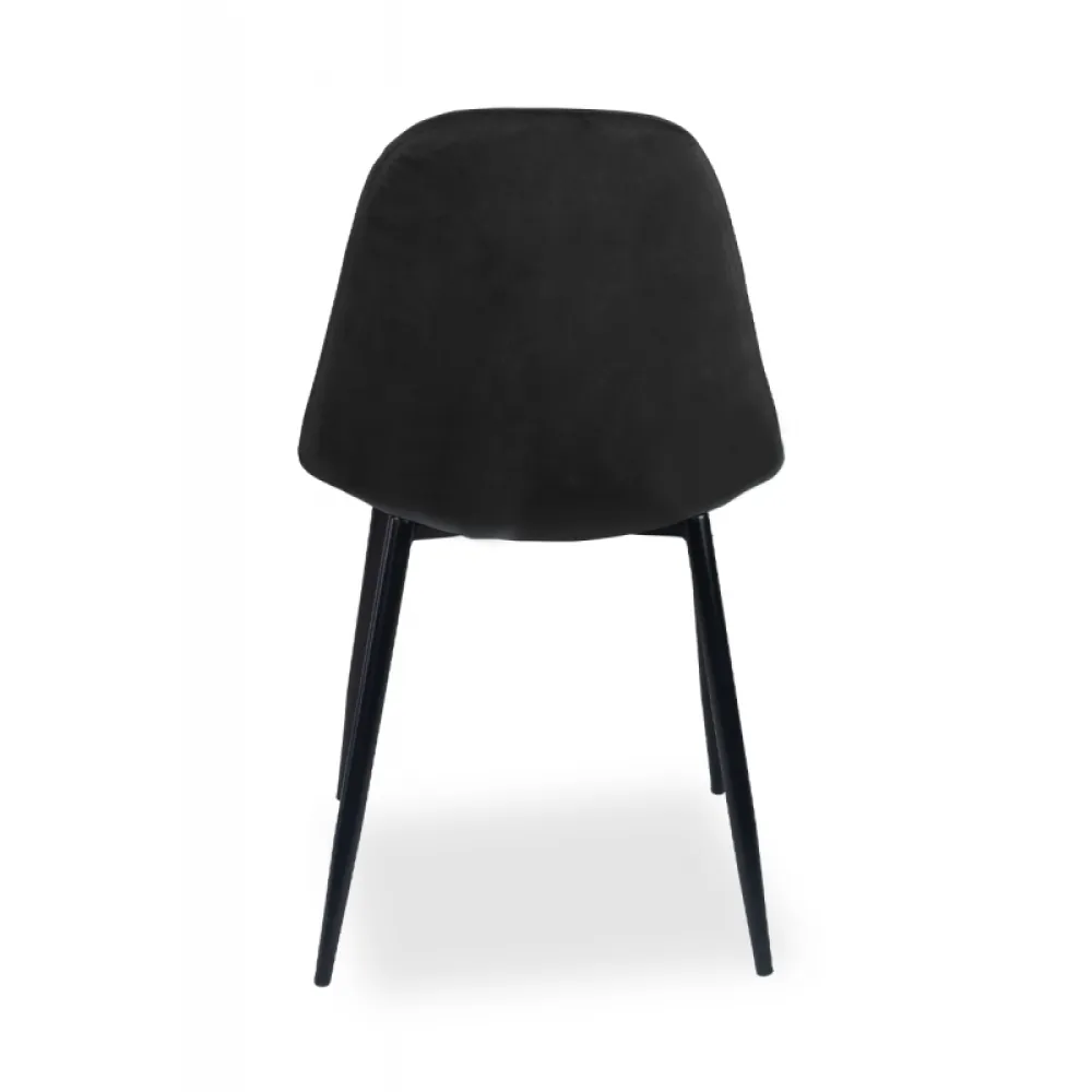 Chaise professionnelle velours BELLA MILANO noire