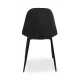 Chaise professionnelle velours BELLA MILANO noire