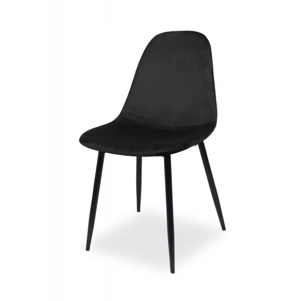 Chaise professionnelle velours BELLA MILANO noire