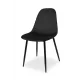 Chaise professionnelle velours BELLA MILANO noire