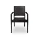 Chaise professionnelle MARIO 110 en polypropylène noir