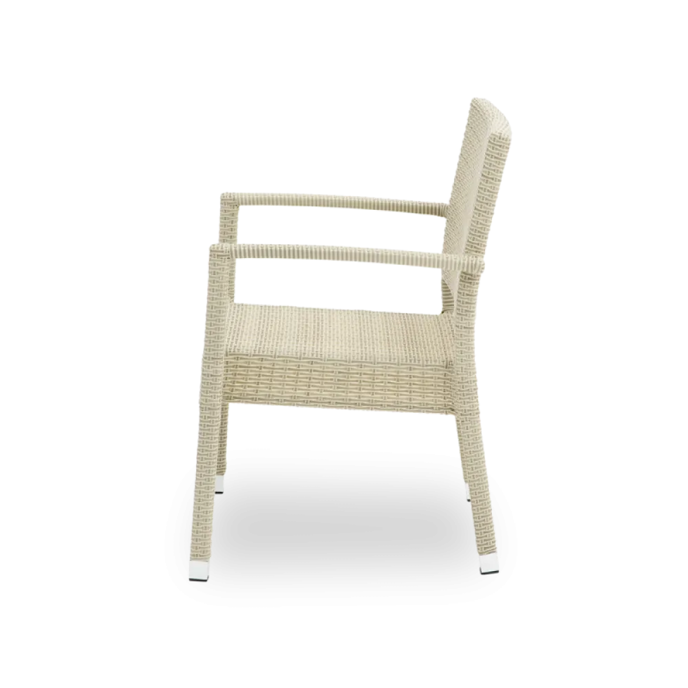 Chaise LEONARDO 0606 beige en technorattan