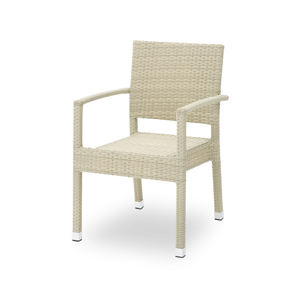 Chaise LEONARDO 0606 beige en technorattan