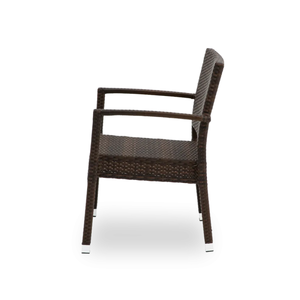 Chaise LEONARDO 0707 brown en technorattan
