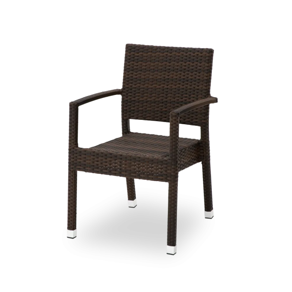 Chaise LEONARDO 0707 brown en technorattan